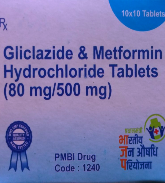 Gliclazide & Metformin hydrochloride 80/500mg
