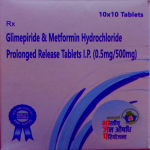 Glimepiride & Metformin hydrochloride prolonged release 0.5/500mg