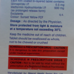 Glimepiride & Metformin hydrochloride prolonged release 0.5/500mg