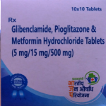 Glibenclamide, pioglitazone & Metformin hydrochloride 5/15/500mg