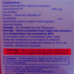 Itraconazole capsules 200mg