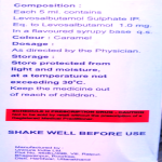 Levosalbutamol syrup 1 mg/5ml