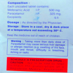 Mefenamic acid & paracetamol 500mg/325mg