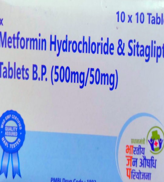 Metformin hydrochloride & sitagliptin 500/50mg