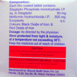 Metformin hydrochloride & sitagliptin 500/50mg