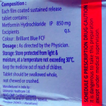Metformin hydrochloride sustained release 850mg