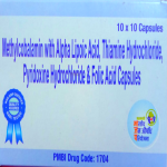 Methyl alpha lipoic acid, Thiamine hydrochloride, pyridoxine hydrochloride & folic acid caps