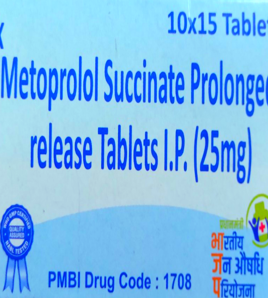 Metoprolol succinate prolonged-release 25mg