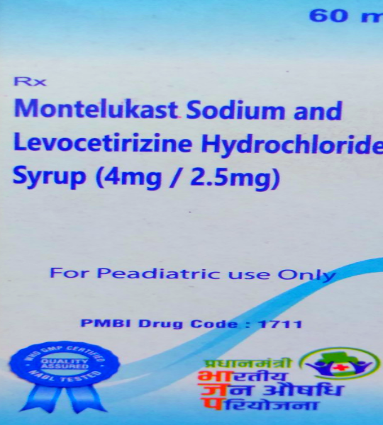 Montelukast sodium & levocetirizine hydrochloride syrup 4mg/2.5mg