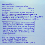 Paracetamol 650mg