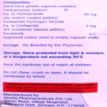 Pantoprazole(gastro-resistant) & Cinitapride (sustained-release) caps 40/3mg