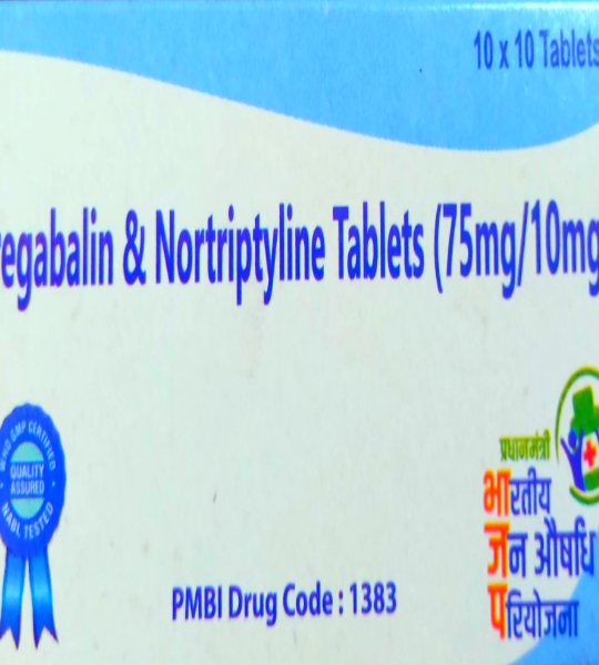 Pregabalin & Nortriptyline 75/10mg