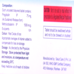 Pregabalin (sustained- release) & Methylcobalamin 75/1500mg