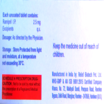 Ramipril 2.5mg