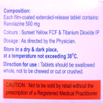 Ranolazine extended-release 500mg