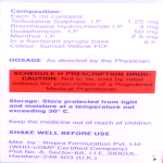 Terbutaline Sulphate, Bromhexine hydrochloride, Guaiphenesin & Menthol syrup