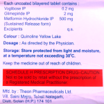 Voglibose, Glimepiride & Metformin hydrochloride(S-R) (0.2/2/500mg)