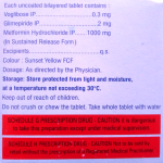 Voglibose, Glimepiride & Metformin hydrochloride S-R (0.3/2/1000mg)