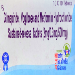 Glimepiride, Voglibose & Metformin hydrochloride S-R (2/0.3/500mg)