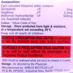 Glimepiride, Voglibose & Metformin hydrochloride S-R (2/0.3/500mg)