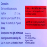Voglibose & Metformin hydrochloride 0.3mg/500mg