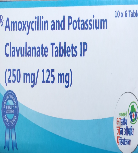 Amoxycillin&potassium clavulanate 250/125mg