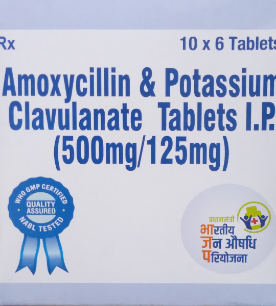 Amoxycillin&potassium clavulanate 500/125mg