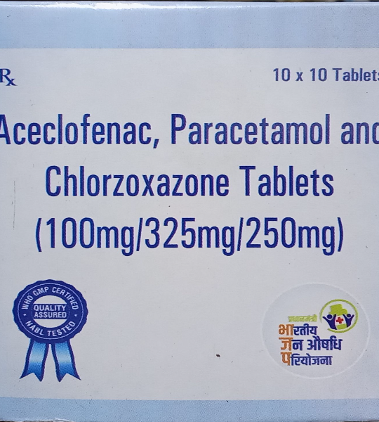 Aceclofenac, para&chlorzoxazone
