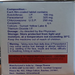 Aceclofenac, para&chlorzoxazone