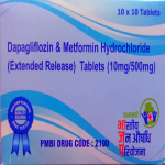 Dapagliflozin & metformin hydrochloride (extended release)10/500mg