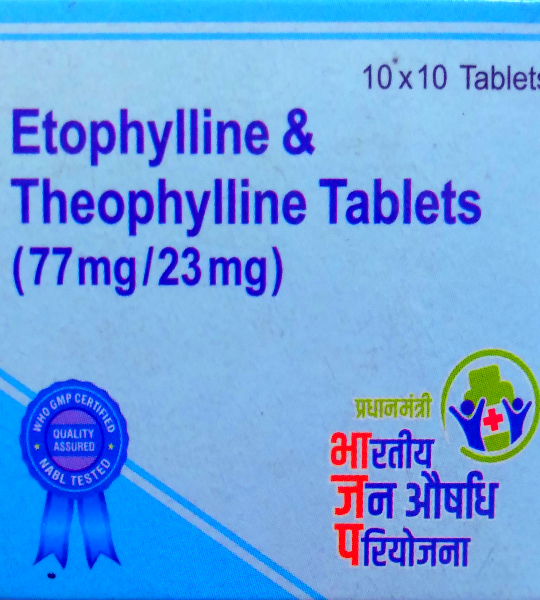 Etophylline & theophylline 77/23mg